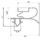 Уплотнитель 660х570 холодильника Whirlpool Вид профиля ЕК