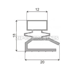 Уплотнитель холодильника 730x535мм профиль Р1